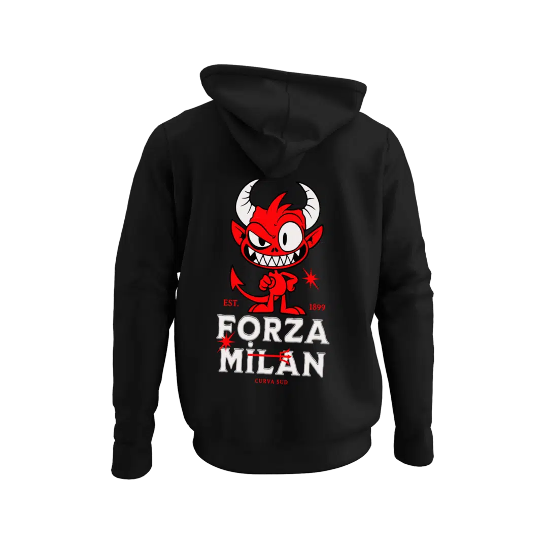 Milan Curva Sud Motifli Hoodie | Sweatshirt | Kapüşonlu