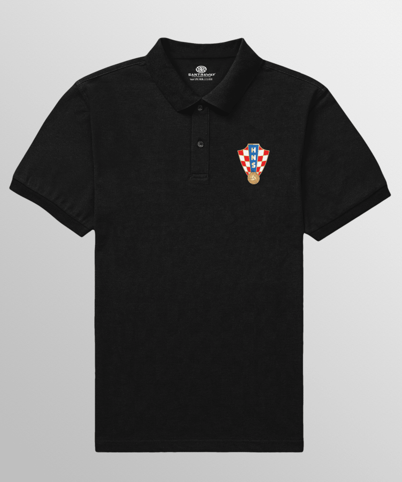 POLO TSHIRT HIRVATISTAN SIYAH