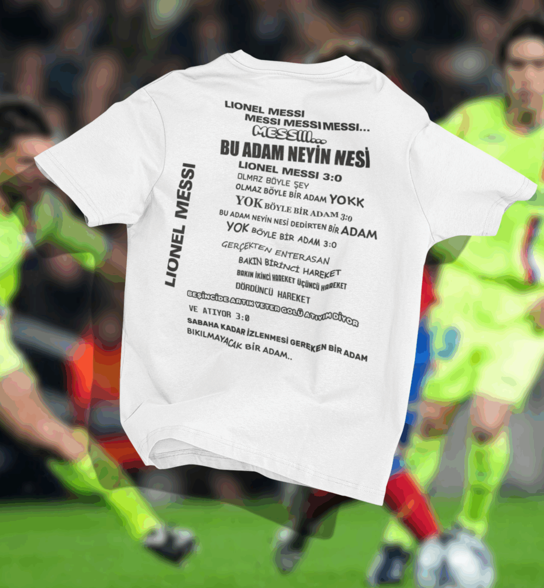 Messi ''Bu adam neyin nesi'' Oversize Tshirt