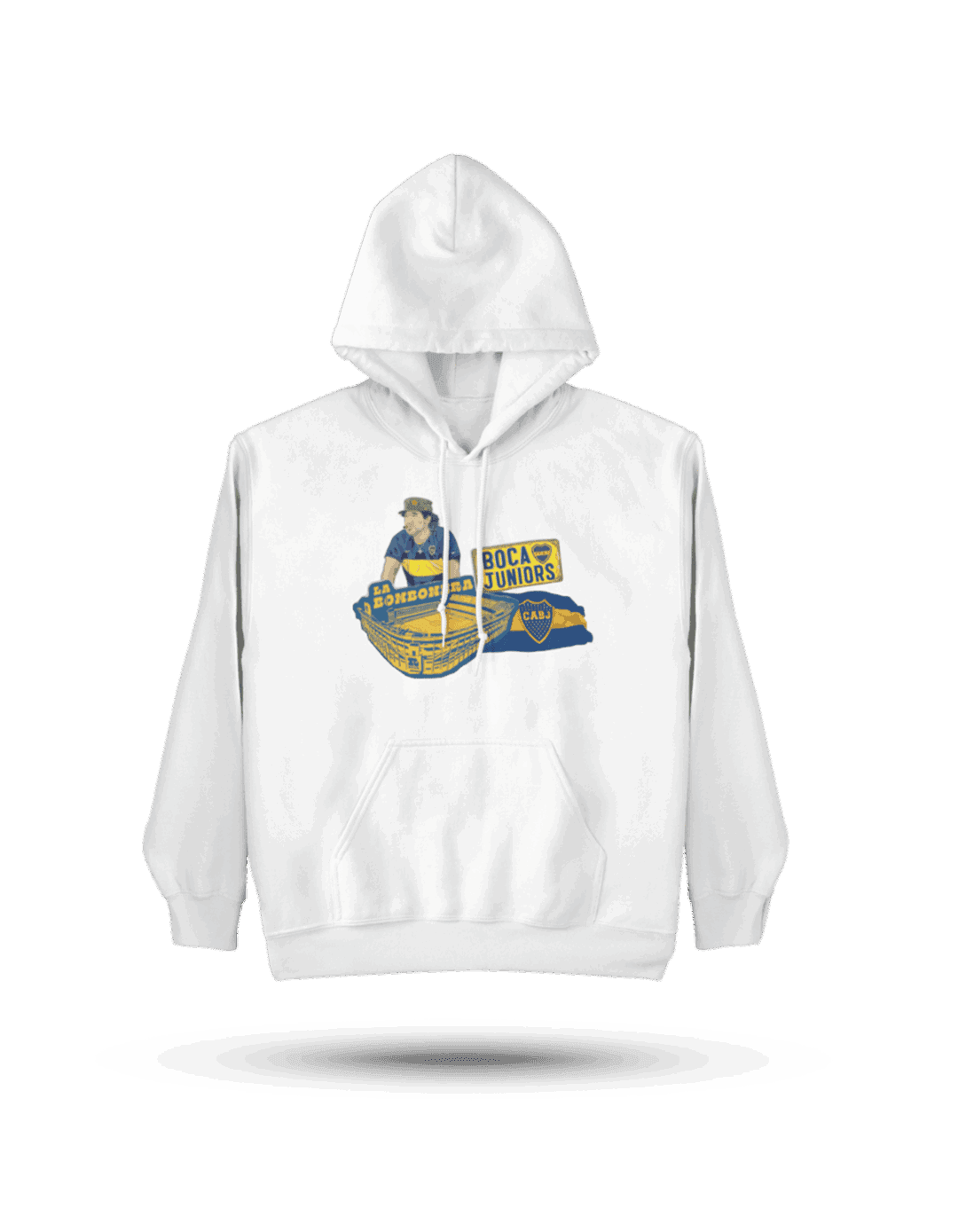 Boca Juniors And Maradona Hoodie | Sweatshirt | Kapüşonlu - Görsel 2