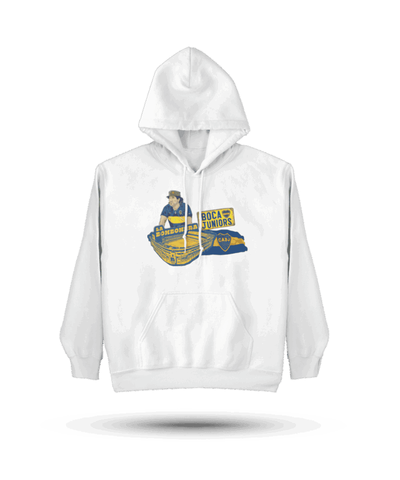 Alternative view of Boca Juniors And Maradona Hoodie | Sweatshirt | Kapüşonlu