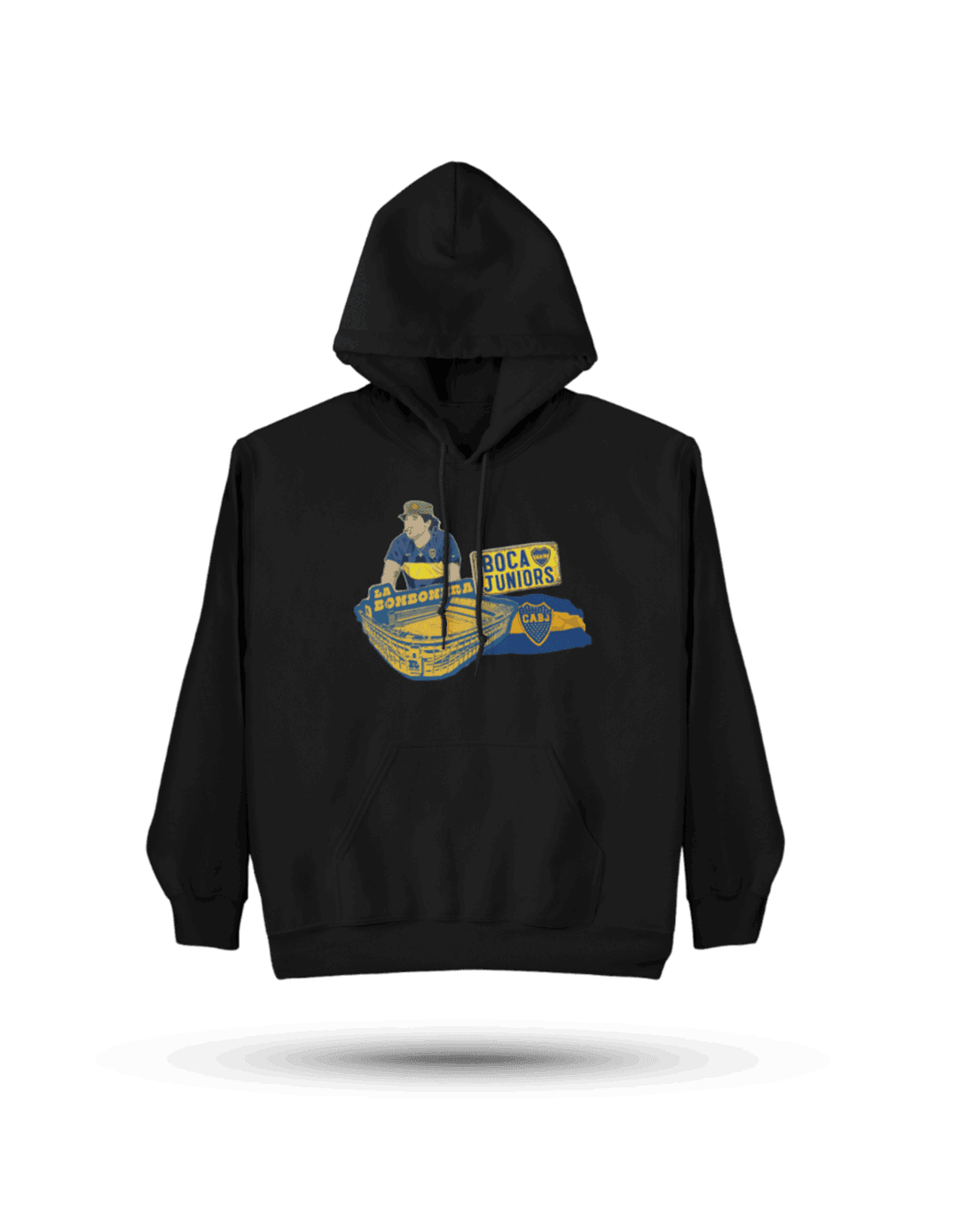 Boca Juniors And Maradona Hoodie | Sweatshirt | Kapüşonlu