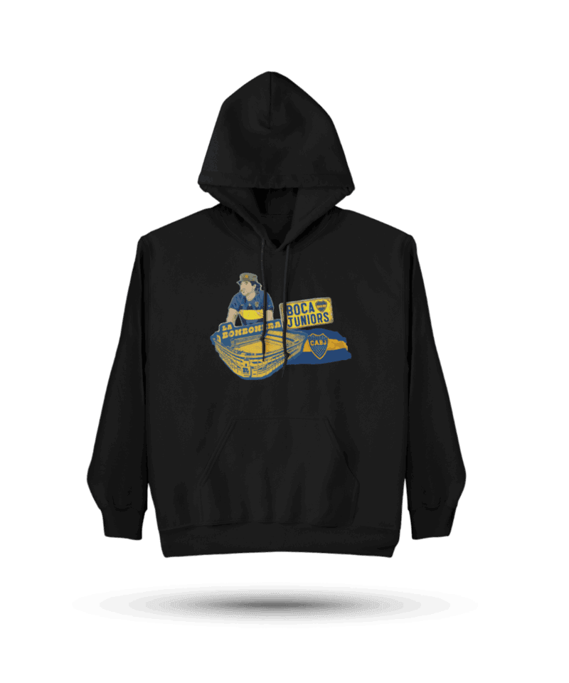 Boca Juniors And Maradona Hoodie | Sweatshirt | Kapüşonlu