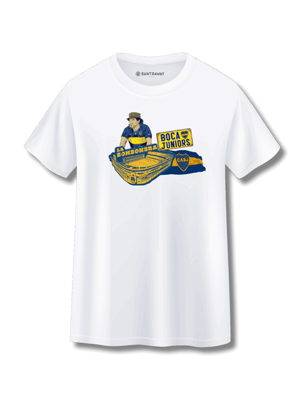 Boca Juniors And Maradona Tshirt - Görsel 2