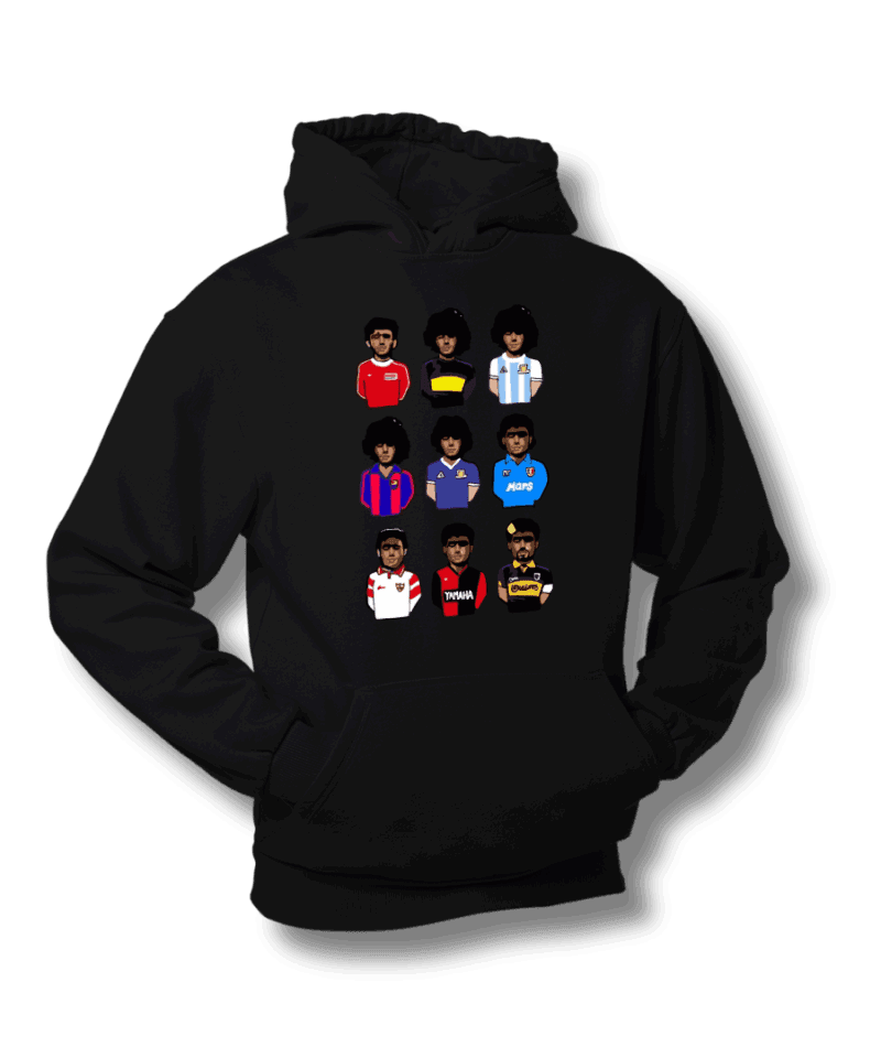 Alternative view of Maradona History | Hoodie | Sweatshirt | Kapüşonlu