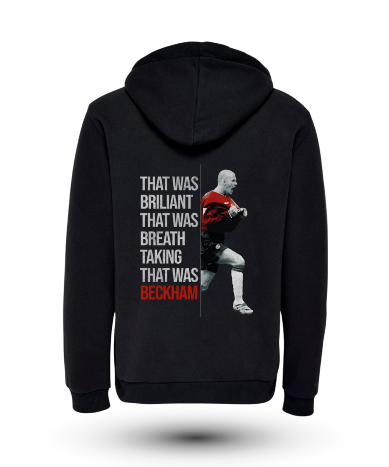 David Beckham Sırt Fermuarlı Kapüşonlu Sweatshirt