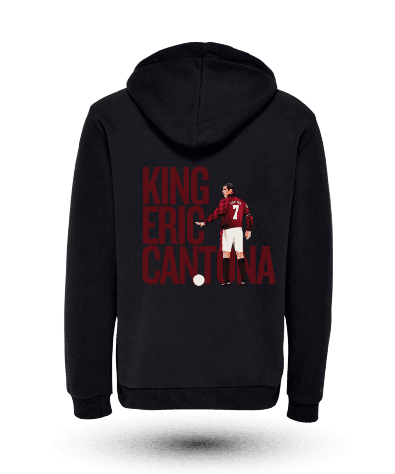 Eric Cantona Sırt Fermuarlı Kapüşonlu Sweatshirt