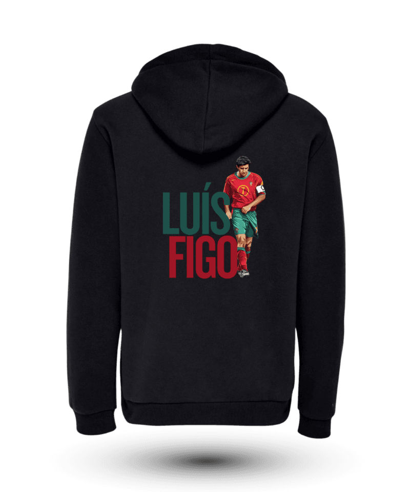 Luis Figo Sırt Fermuarlı Kapüşonlu Sweatshirt