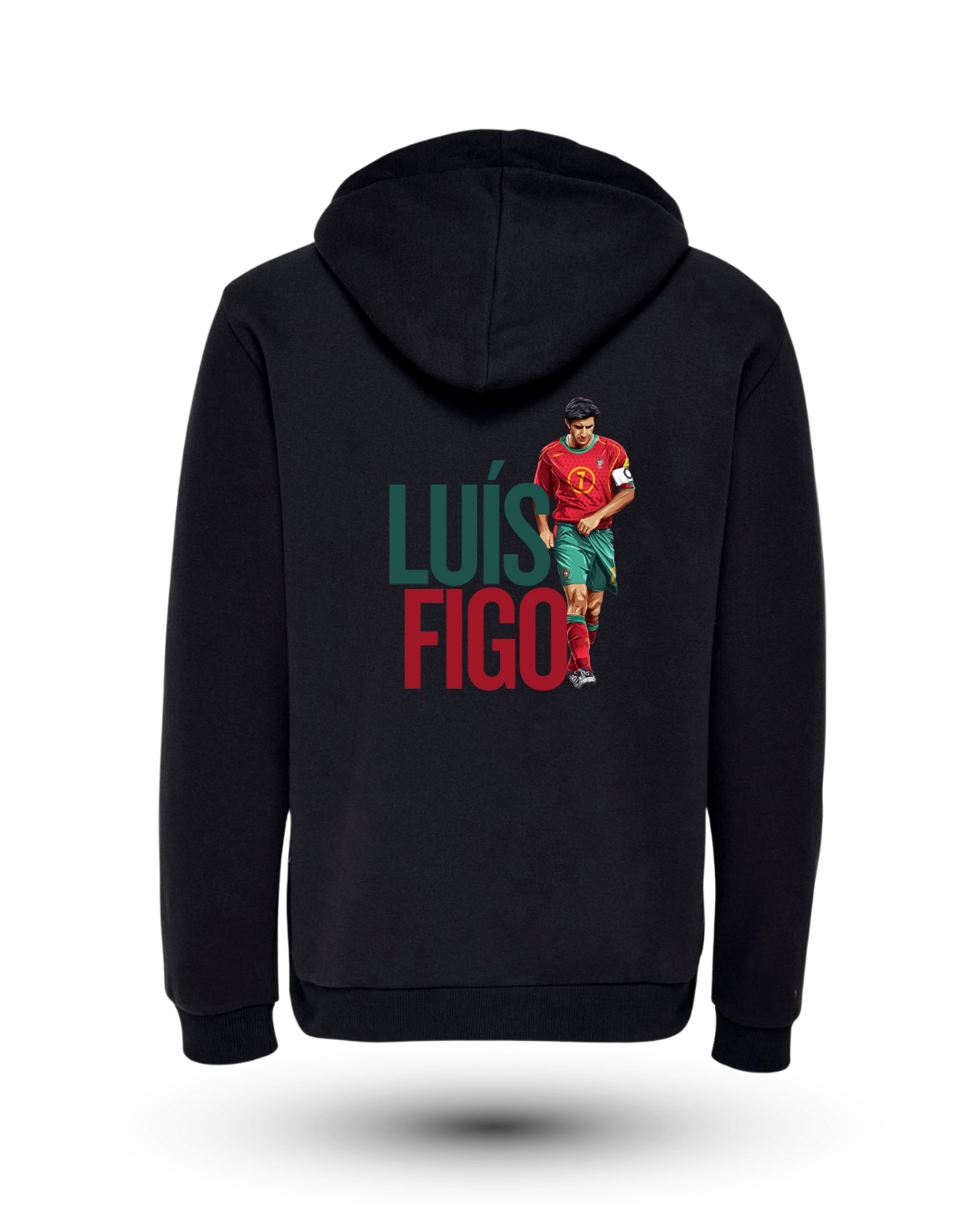 Luis Figo Sırt Fermuarlı Kapüşonlu Sweatshirt 1 Luis Figo Sırt Fermuarlı Kapüşonlu Sweatshirt
