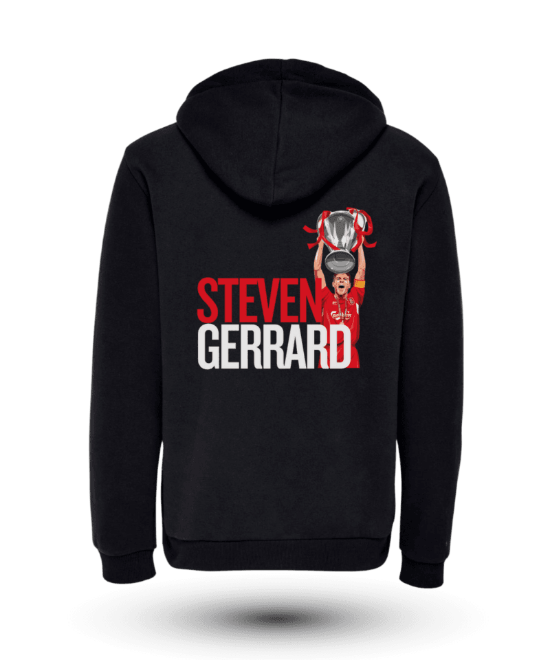 Steven Gerrard Sırt Fermuarlı Kapüşonlu Sweatshirt