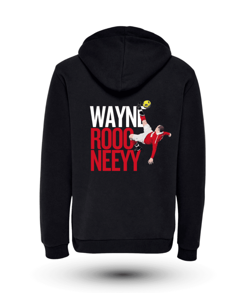Wayne Rooney Sırt Fermuarlı Kapüşonlu Sweatshirt