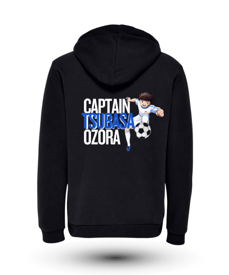 Tsubasa Ozora Sırt Fermuarlı Kapüşonlu Sweatshirt