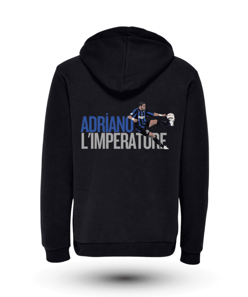 Adriano Futbolcu Sırt Fermuarlı Kapüşonlu Sweatshirt