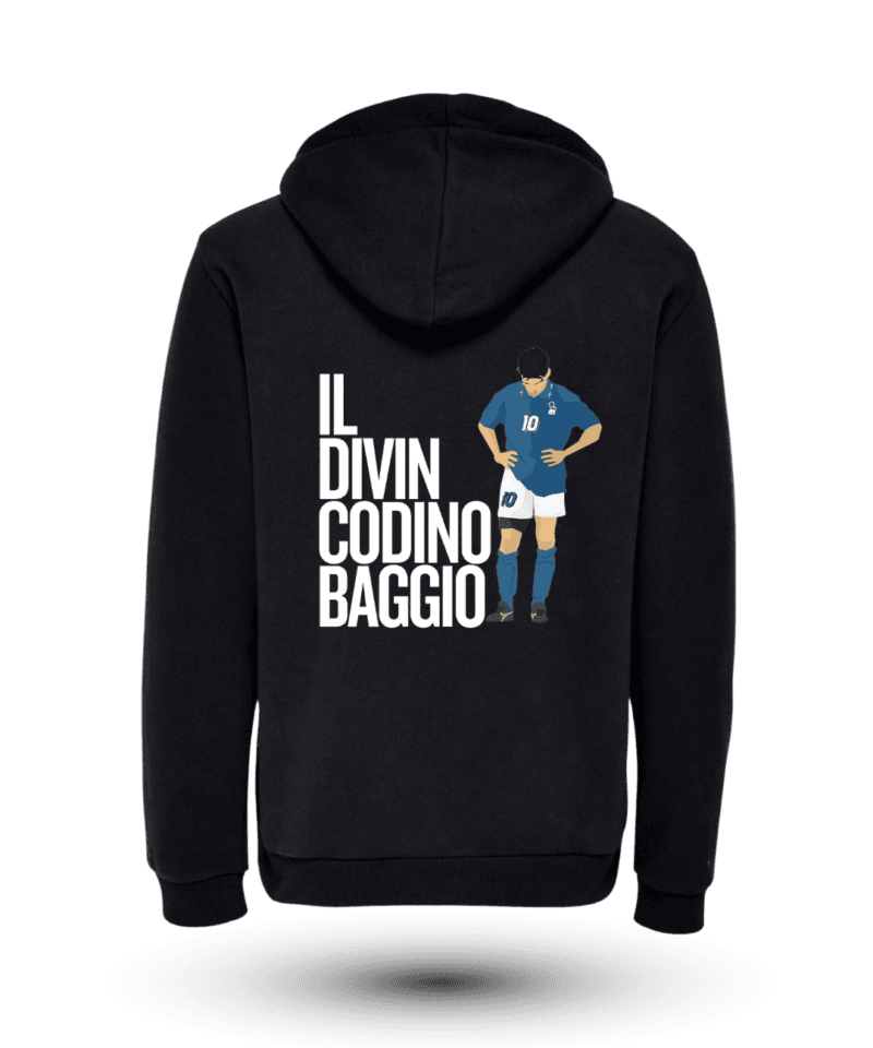 Roberto Baggio Sırt Fermuarlı Kapüşonlu Sweatshirt