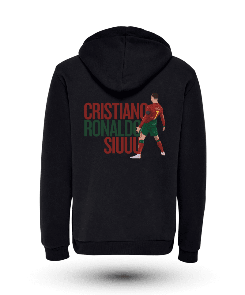 Cristiano Ronaldo Sırt Fermuarlı Kapüşonlu Sweatshirt