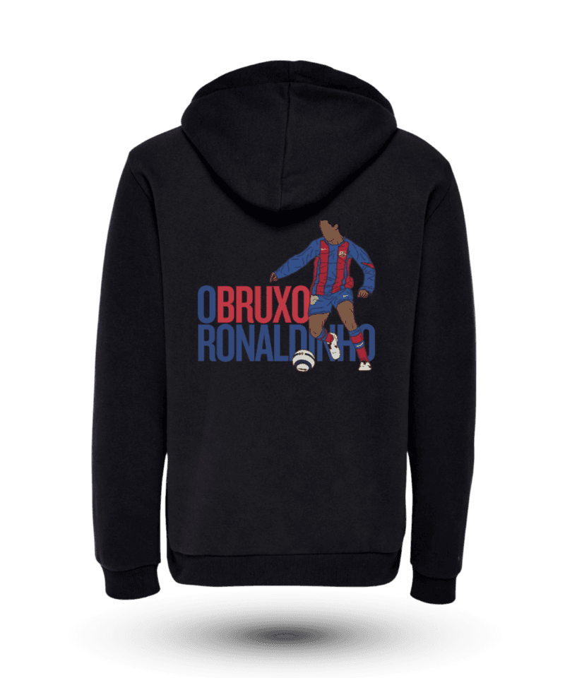 Ronaldinho Sırt Fermuarlı Kapüşonlu Sweatshirt