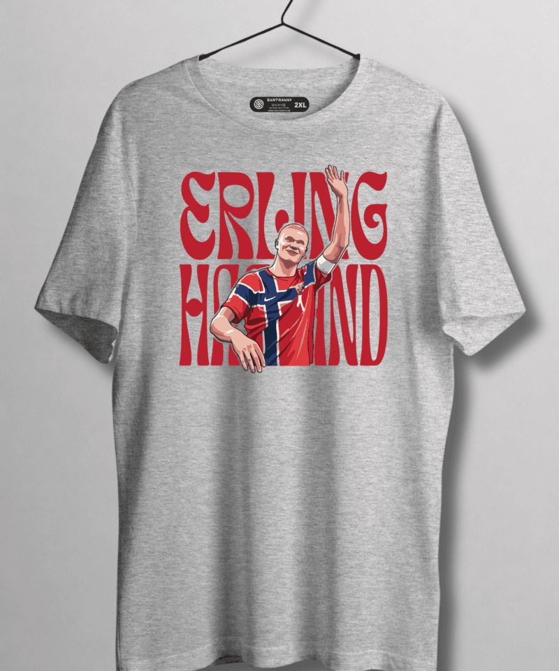 Erling Haaland Norveç Tshirt 8 haaland gri