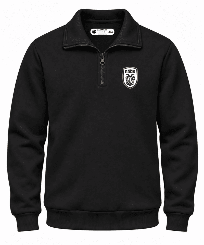 Paok Yarım Fermuarlı Sweatshirt