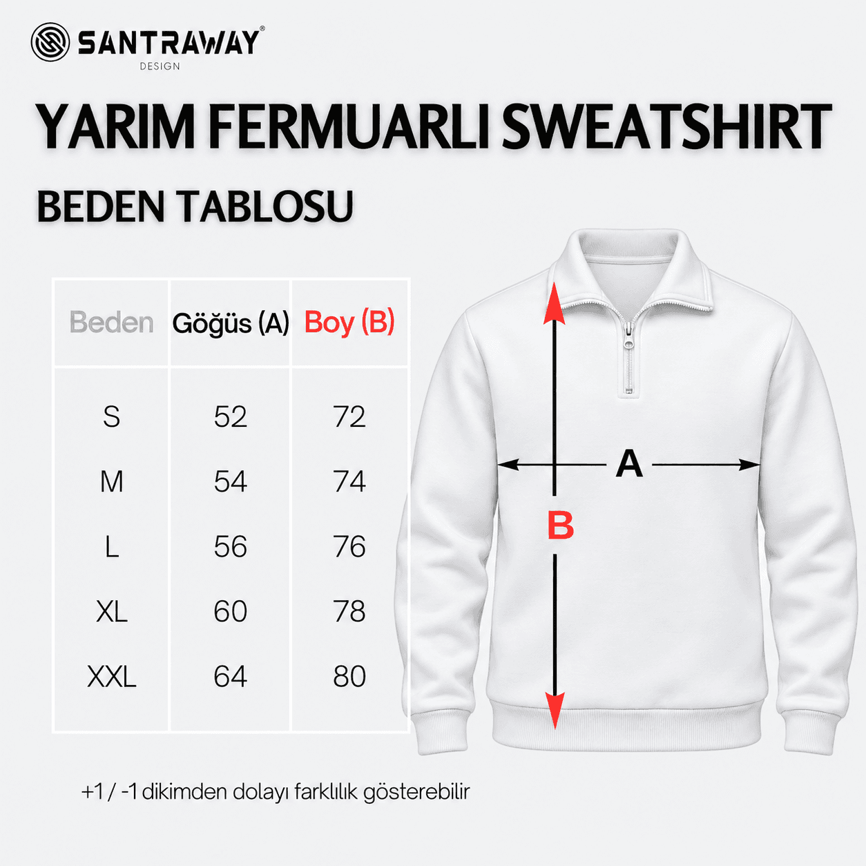 Türkiye Yarım Fermuarlı Sweatshirt 5 Türkiye Yarım Fermuarlı Sweatshirt - Görsel 5