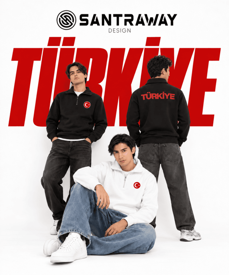 Alternative view of Türkiye Yarım Fermuarlı Sweatshirt
