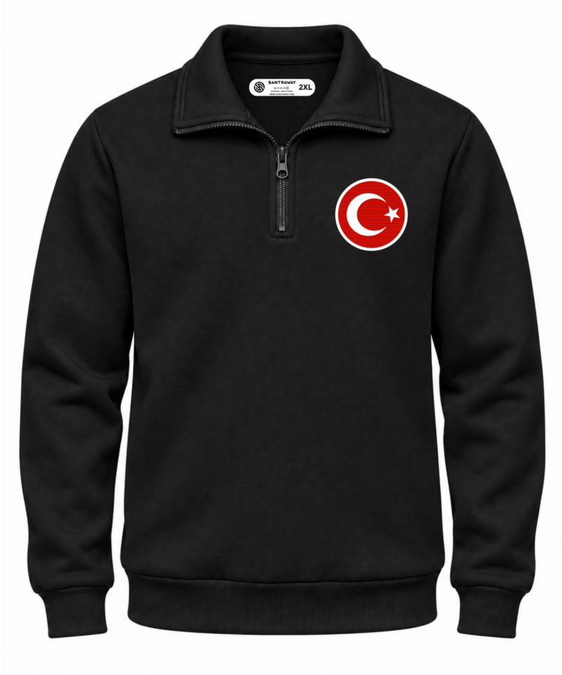 Alternative view of Türkiye Yarım Fermuarlı Sweatshirt