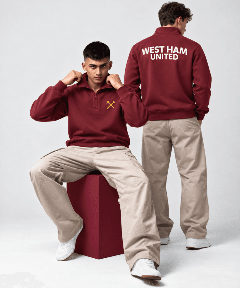 Alternative view of West Ham United Yarım Fermuarlı Sweatshirt