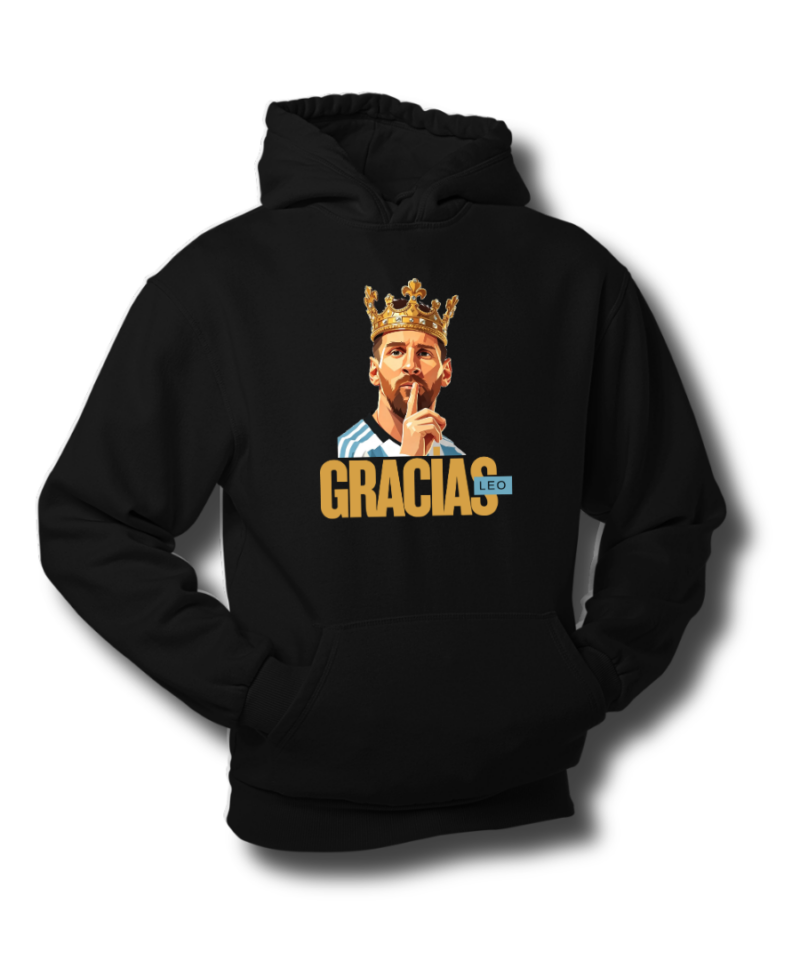 Alternative view of Gracias Leo Messi | Hoodie | Sweatshirt | Kapüşonlu